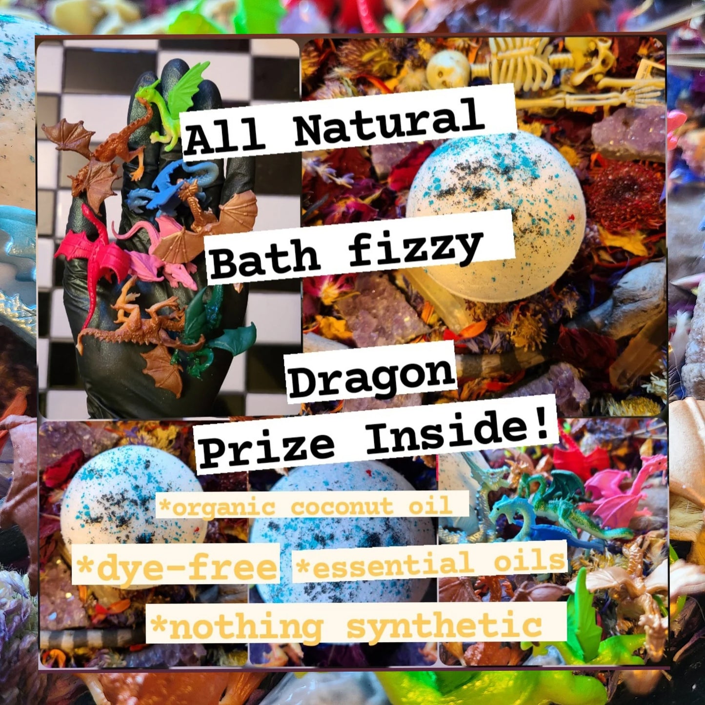 All Natural Bath bomb For Kids With Prize-Dragons Eggs