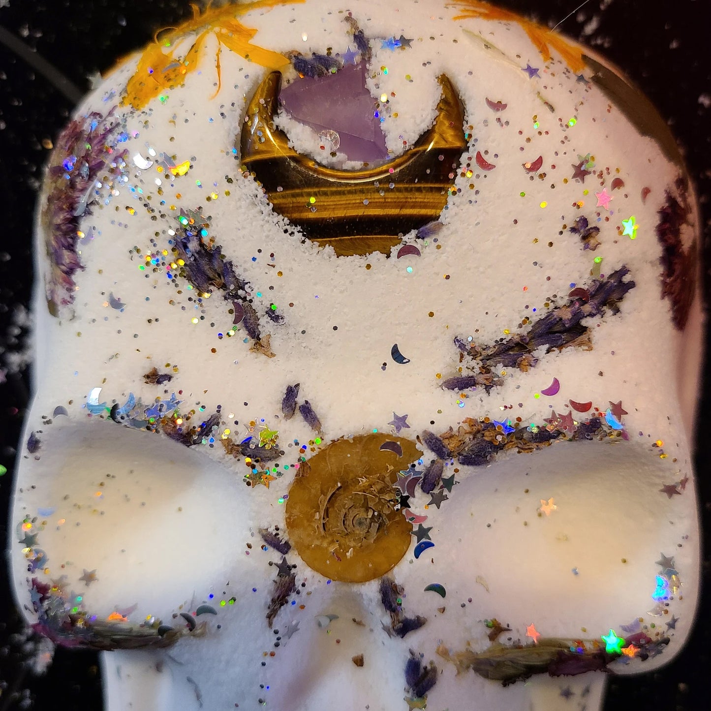 GIANT Prize Bomb Skull Organic Coconut Oil with Oregon Lavender Essential Oil Bath bombs by The Fizz Wizard